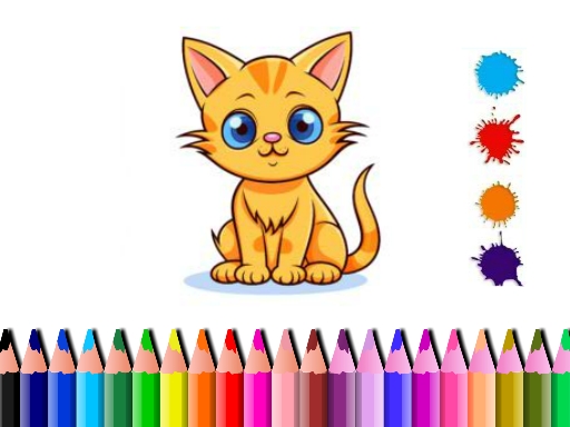 Cute Cat Coloring Book gameplay preview