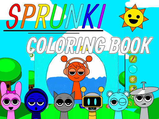 Sprunki Coloring Books gameplay preview