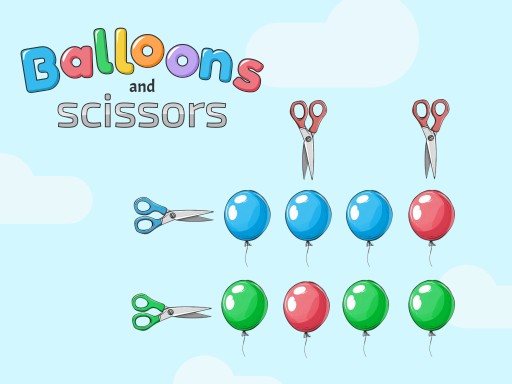 Balloons and scissors gameplay preview