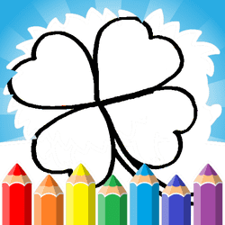 4 Leaf Clover Coloring Page gameplay preview