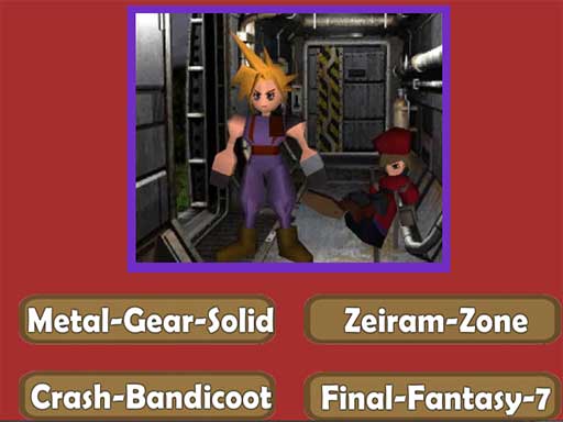 Nostalgic Playstation1 Quiz gameplay preview